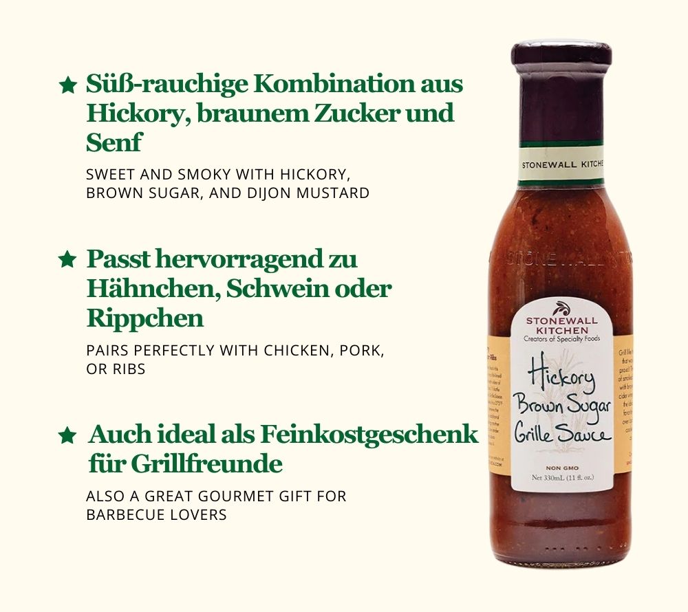 Hickory Brown Sugar Grille Sauce – online kaufen für Hähnchen, Schwein & Rippchen