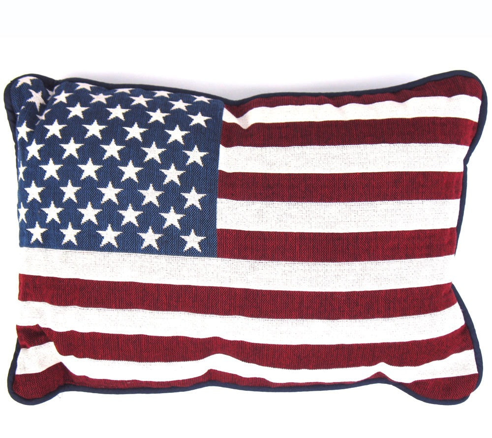 Amerikanische Flagge Kissen (100 % Baumwolle)
