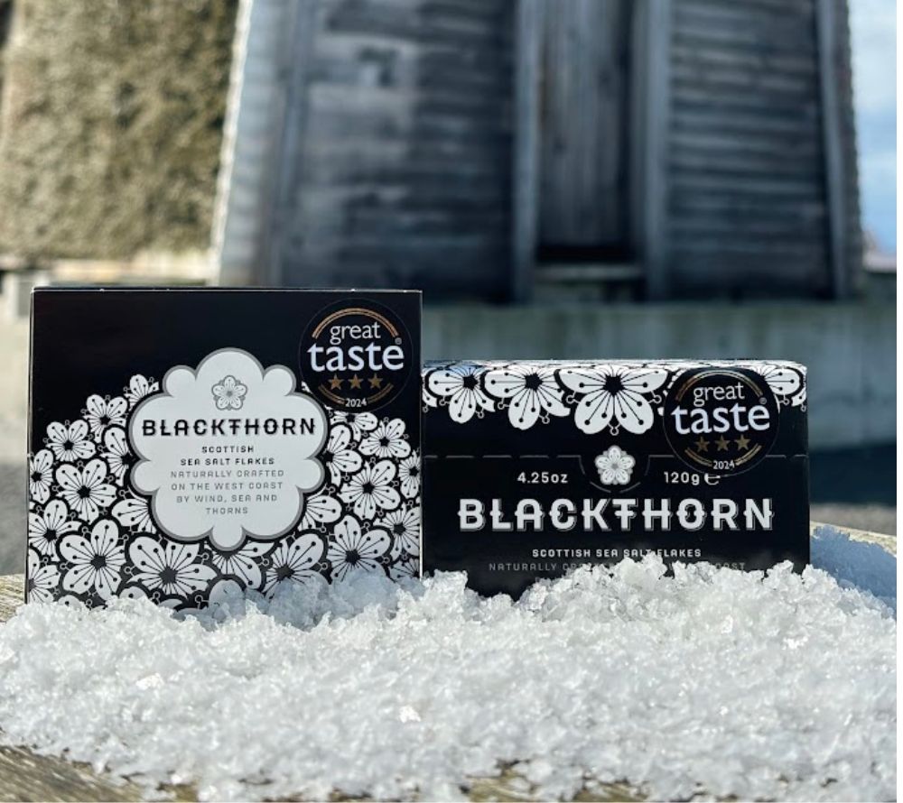 Blackthorn Sea Salt kaufen – handgeschöpftes Meersalz aus Schottland, intensiv im Geschmack