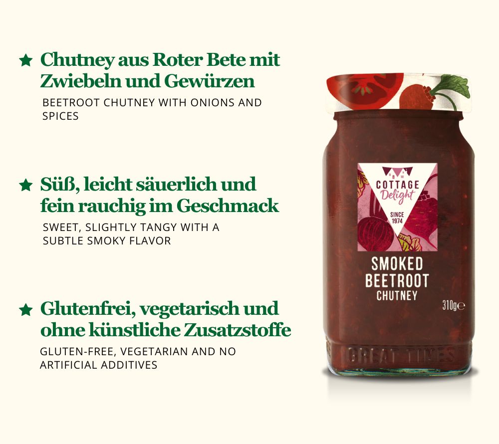 Smoked Beetroot Chutney von Cottage Delight (310 g Glas)