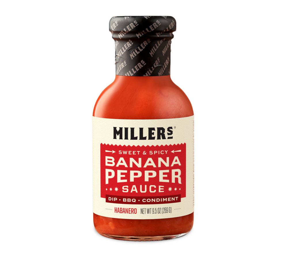 Banana Pepper Habanero Sauce von Miller's Gourmet Foods