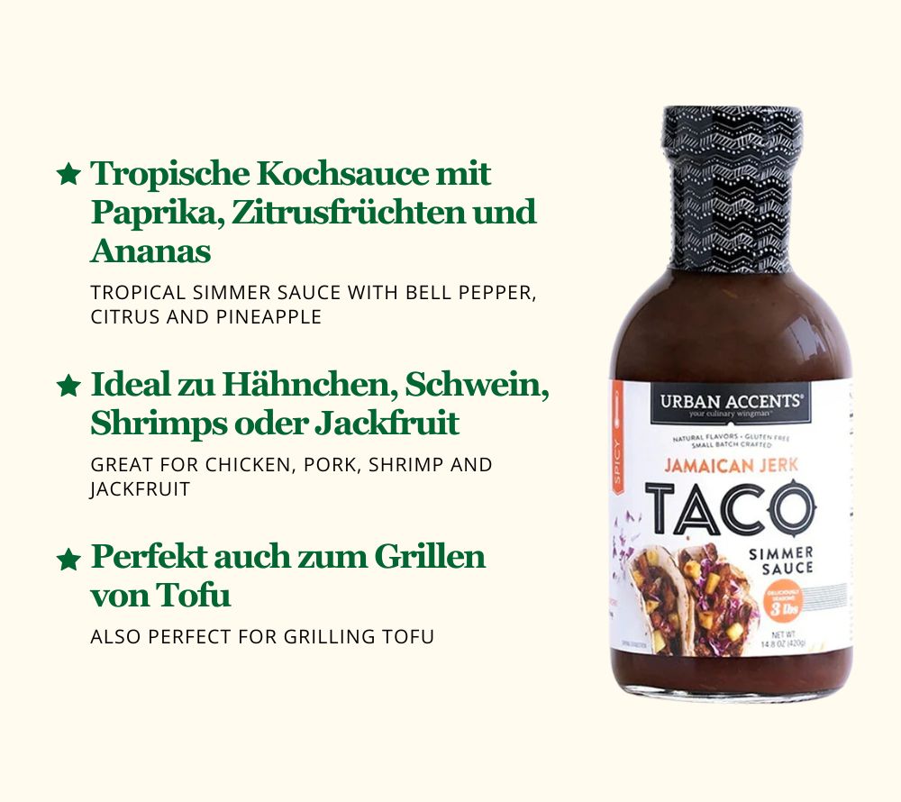 Jamaican Jerk Taco Simmer Sauce von Stonewall Kitchen