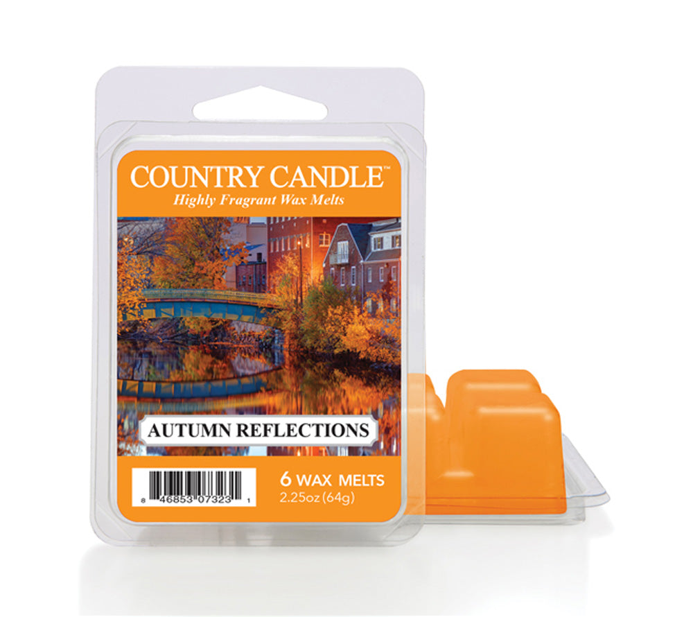 Autumn Reflections Wax Melts von Country Candle kaufen – Süß-würziger Herbstduft mit Kürbis, Zimt & Nelke, 6er Pack