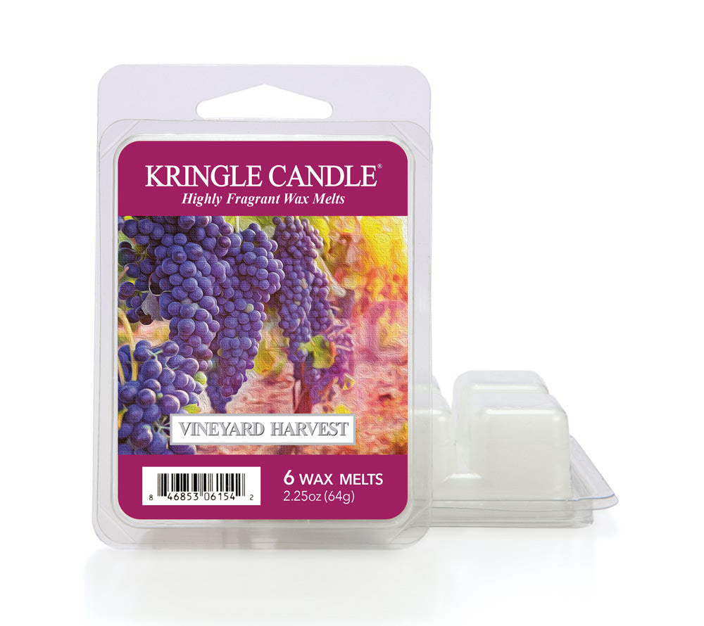 Wax Melts Vineyard Harvest, 6er Pack Vineyard Harvest ♥ Fruchtiger Herbstduft von Kringle Candle ♥ Mit Himbeeren, Zimt & Karamell ♥ Jetzt reinschnuppern