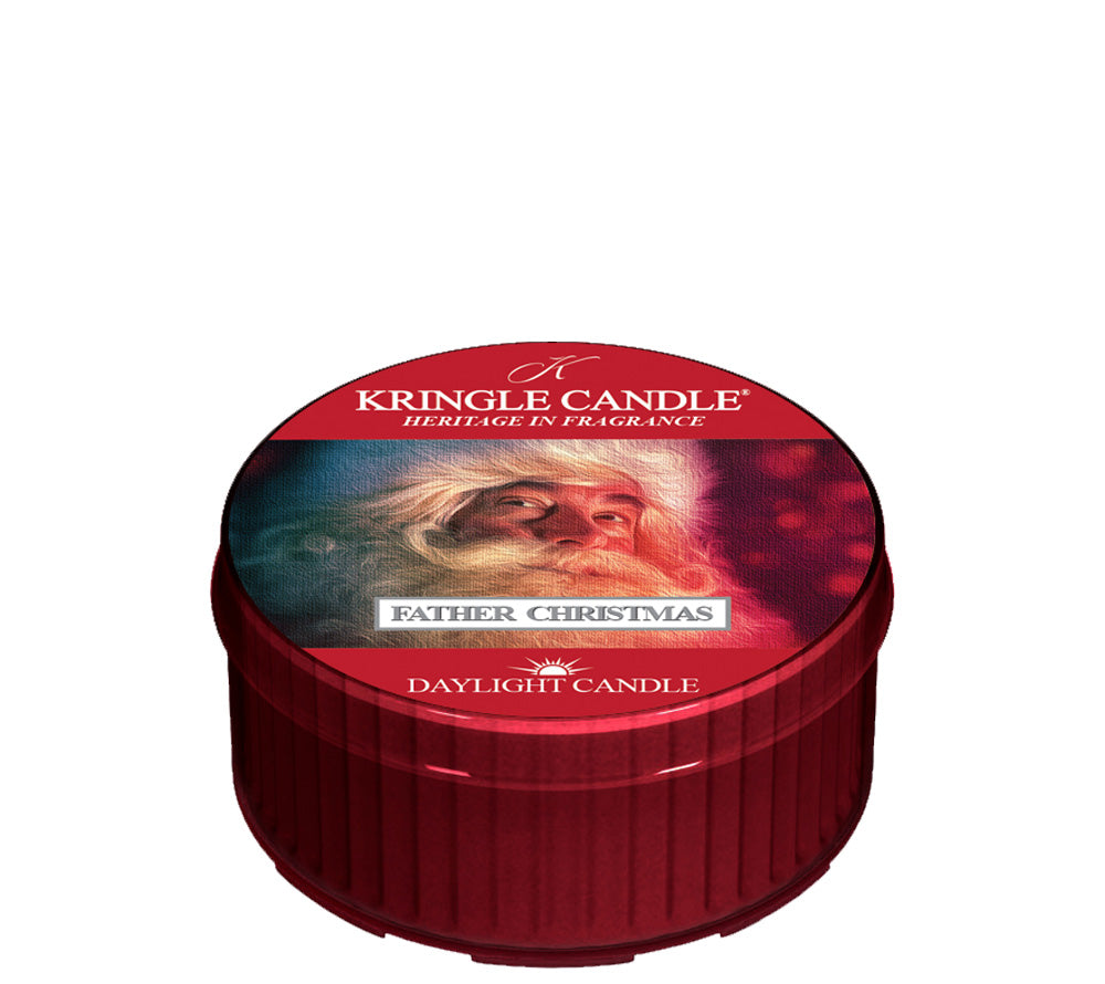Kringle Candle Father Christmas Duftkerze – Würzige Nelken, Zimt, Vanille & Zedernholz für Winterabende
