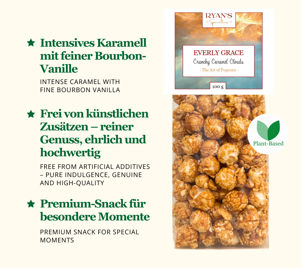 Everly Grace Popcorn Crunchy Caramel Clouds online kaufen – Karamell & Bourbon-Vanille genießen