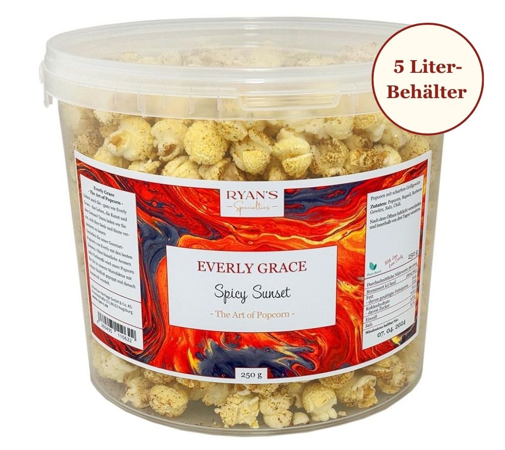 Everly Grace Popcorn Spicy Sunset online kaufen – Knuspriges Popcorn mit BBQ, Meersalz & Chili