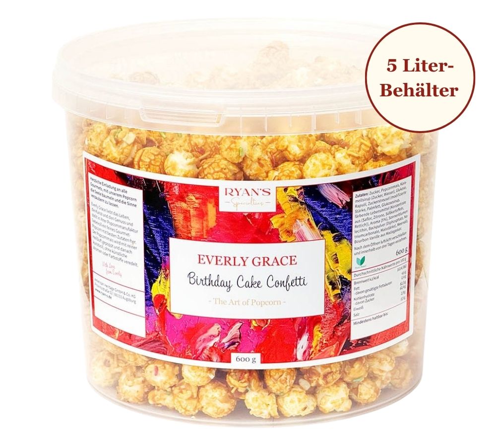 Everly Grace Popcorn Birthday Cake online kaufen – karamellig mit bunten Streuseln, ideal für Feiern