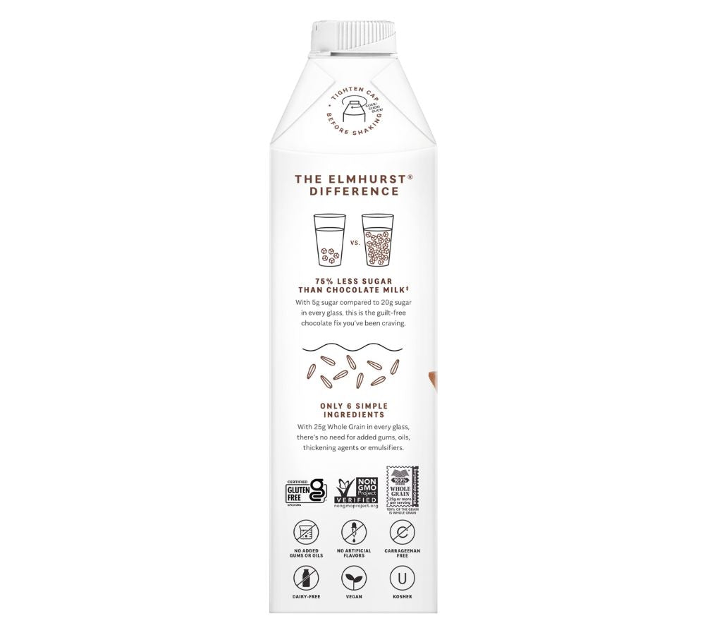 Chocolate Oat Milk von Elmhurst kaufen – pflanzliche Hafermilch mit Schokolade, vegan & ohne Zusatzstoffe