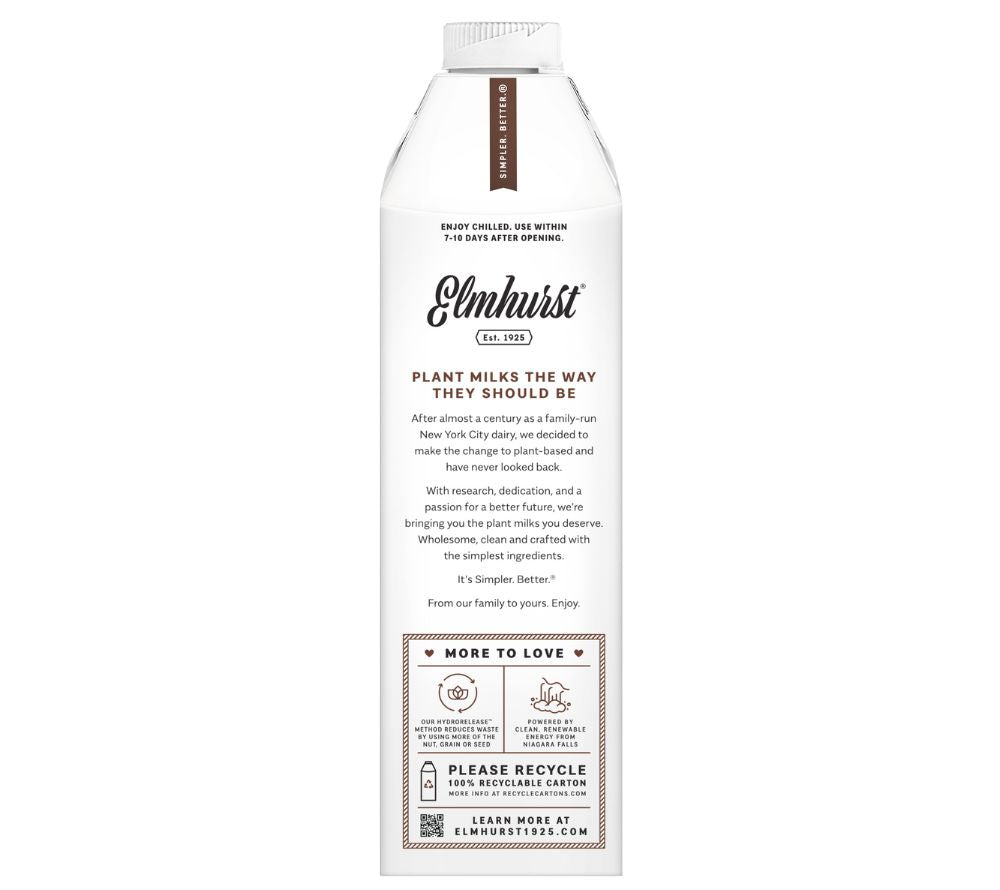 Chocolate Oat Milk von Elmhurst kaufen – pflanzliche Hafermilch mit Schokolade, vegan & ohne Zusatzstoffe
