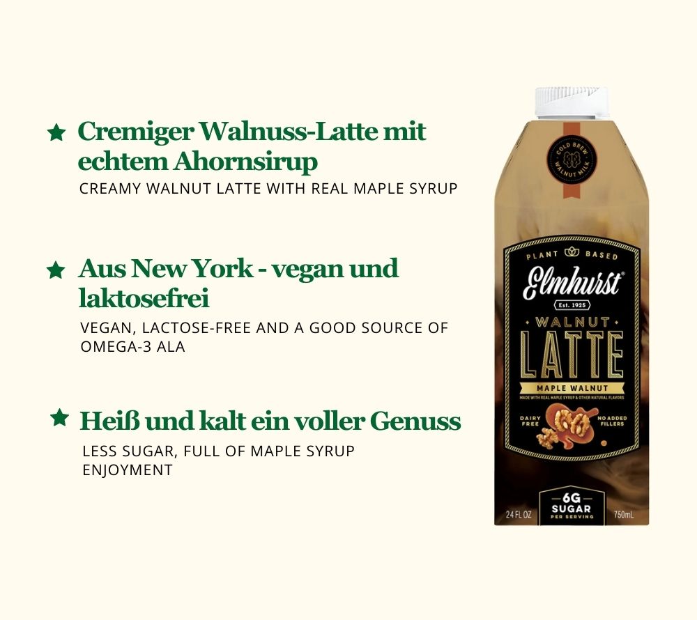 Maple Walnut Latte online bestellen – Veganer Latte mit Ahorn, Walnuss & Arabica Cold Brew