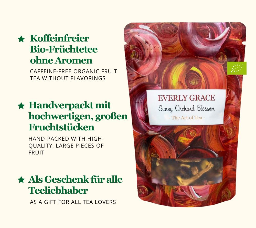 Everly Grace Sunny Orchard Blossom – Bio-Früchtetee mit Cranberry, Apfel & Hibiskus
