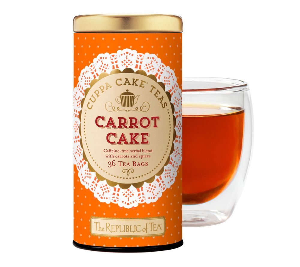 Carrot Cake Tea von The Republic of Tea kaufen – Rooibos mit Karotten, Walnüssen, Zimt & Muskat, 36 Beutel