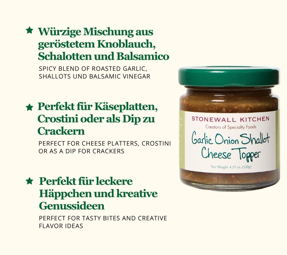 Garlic Onion Shallot Cheese Topper online bestellen – würzig für Käseplatten & Crostini