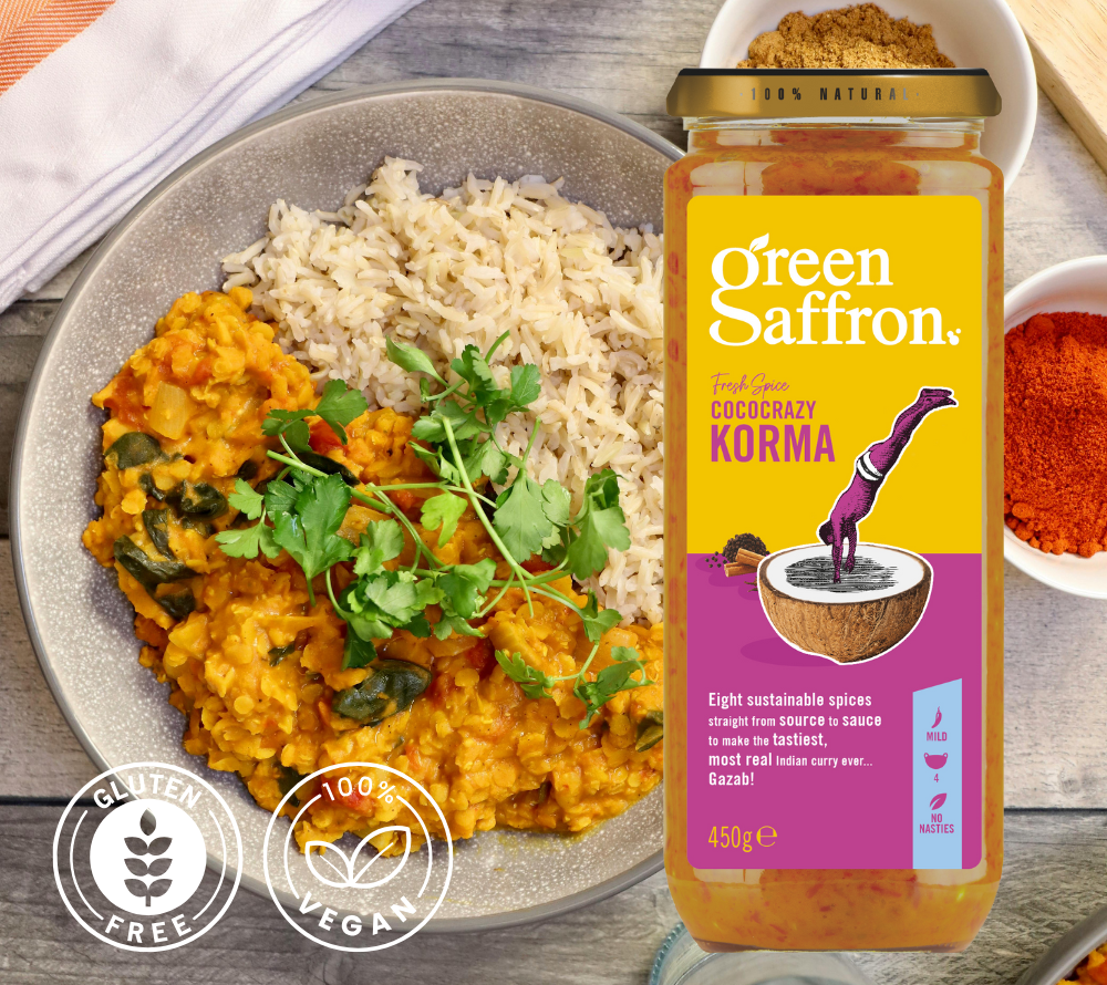 Green Saffron Korma-Sauce online bestellen – Mild-cremig, ideal für Currys & Bowls