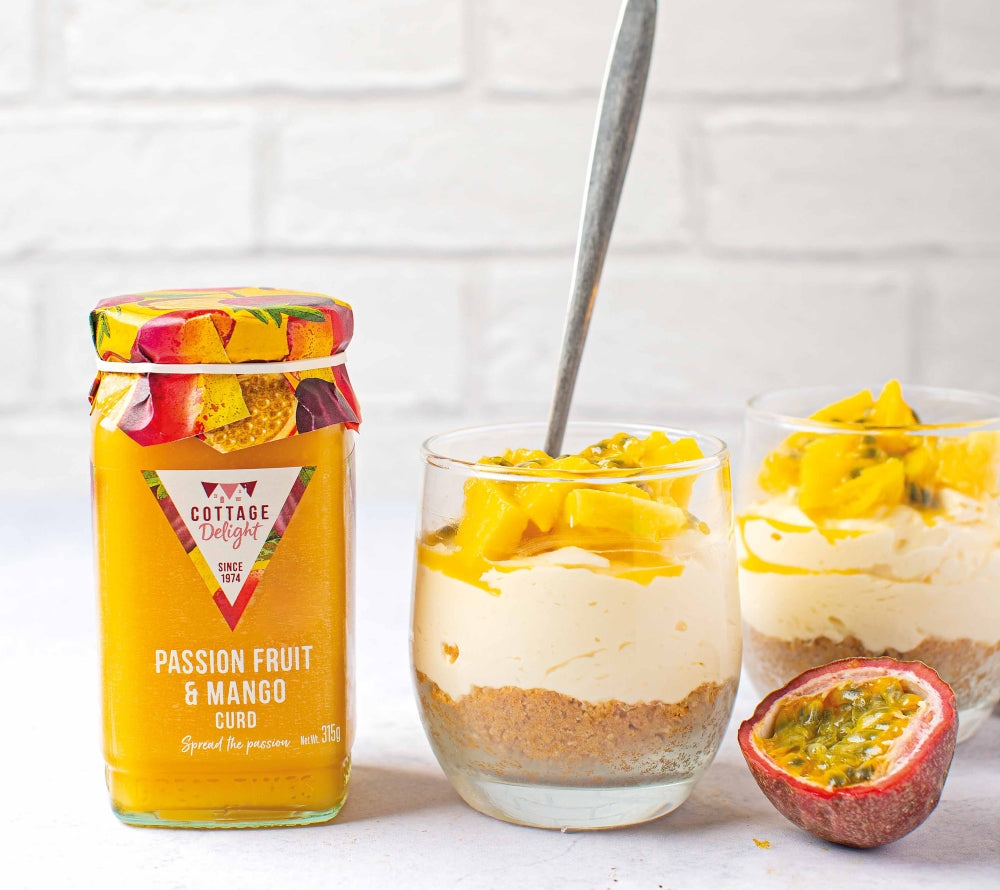 Fruchtaufstrich mit Passionsfrucht, Mango & Butter für Frühstück und Desserts