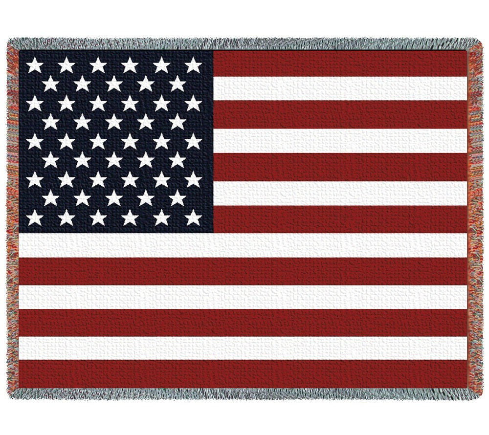 USA Fahne Gewebte Baumwolldecke (100 % Baumwolle)