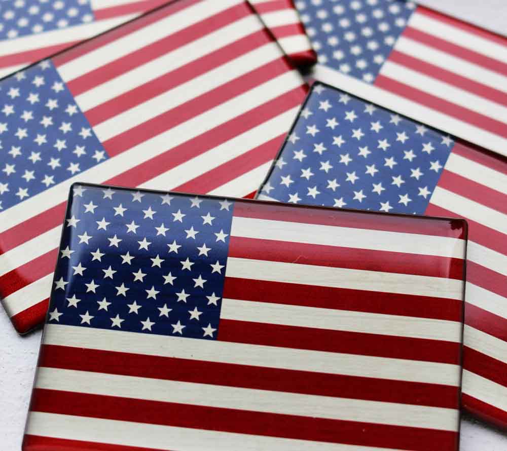 USA-Fahne Magnet von American Heritage kaufen – Vintage Amerika-Magnet für Kühlschrank online
