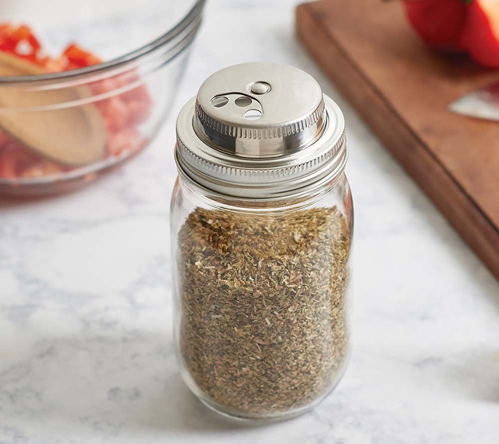 Gewürzdeckel aus Edelstahl für Ball Mason Jars kaufen – Praktischer Aufsatz für Regular Mouth Gläser, ideal für Gewürze