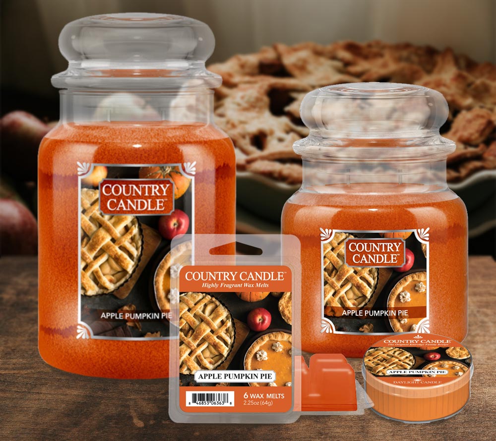 Apple Pumpkin Pie Duftkerze von Country Candle kaufen – Apfel, Kürbis, Zimt & Vanilleduft