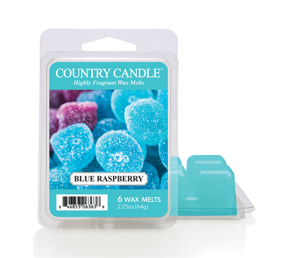 Blue Raspberry Wax Melts von Country Candle kaufen – Beeren, Zuckerwatte & Moschus Süßduft, 6er Pack