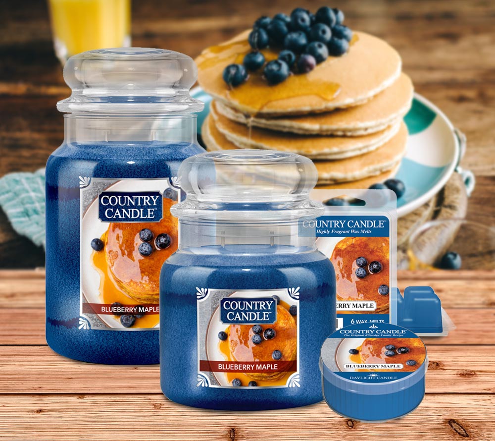 Blueberry Maple Duftkerze von Country Candle – Blaubeere, Ahorn & Zimt für gemütliche Herbstmomente