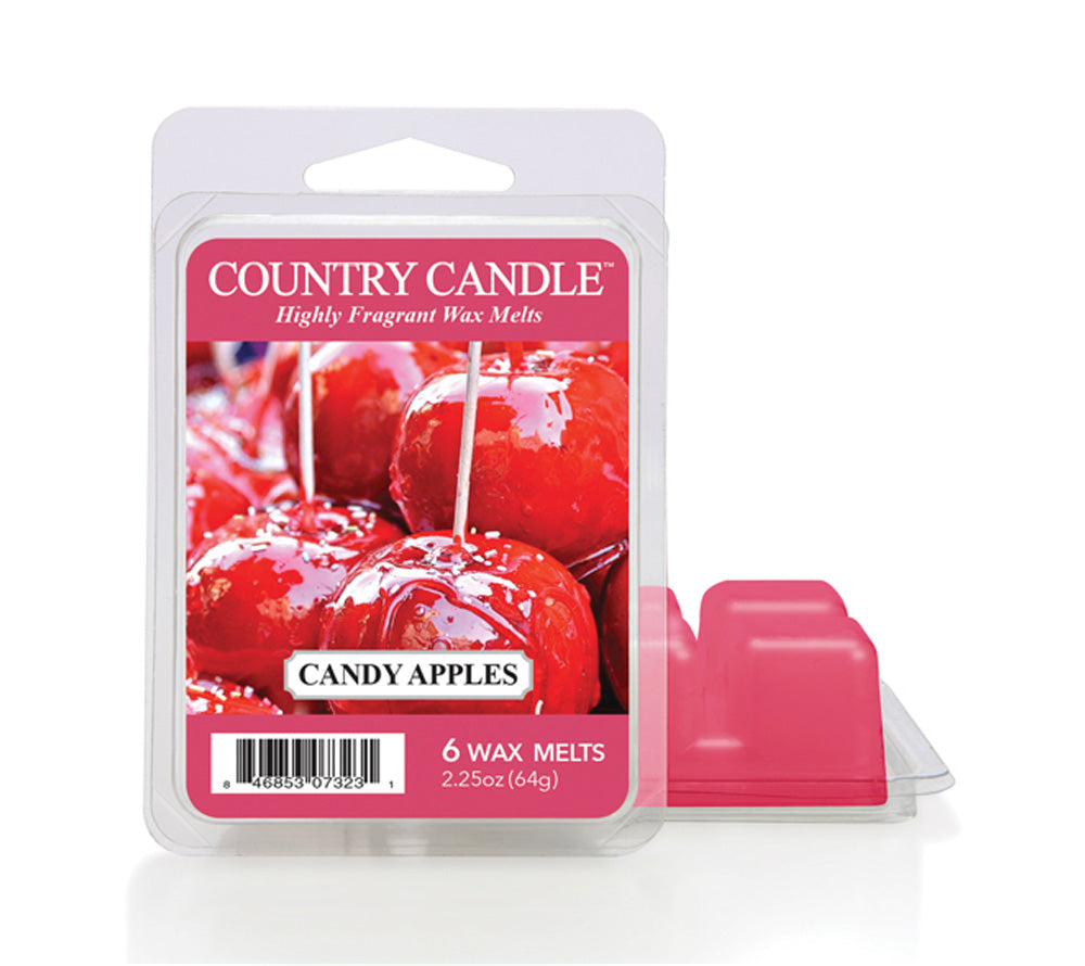 Candy Apples Wax Melts von Country Candle kaufen – Jahrmarktsduft mit Äpfeln, Vanille & Zimt, fruchtig-zimtig, 6er Pack
