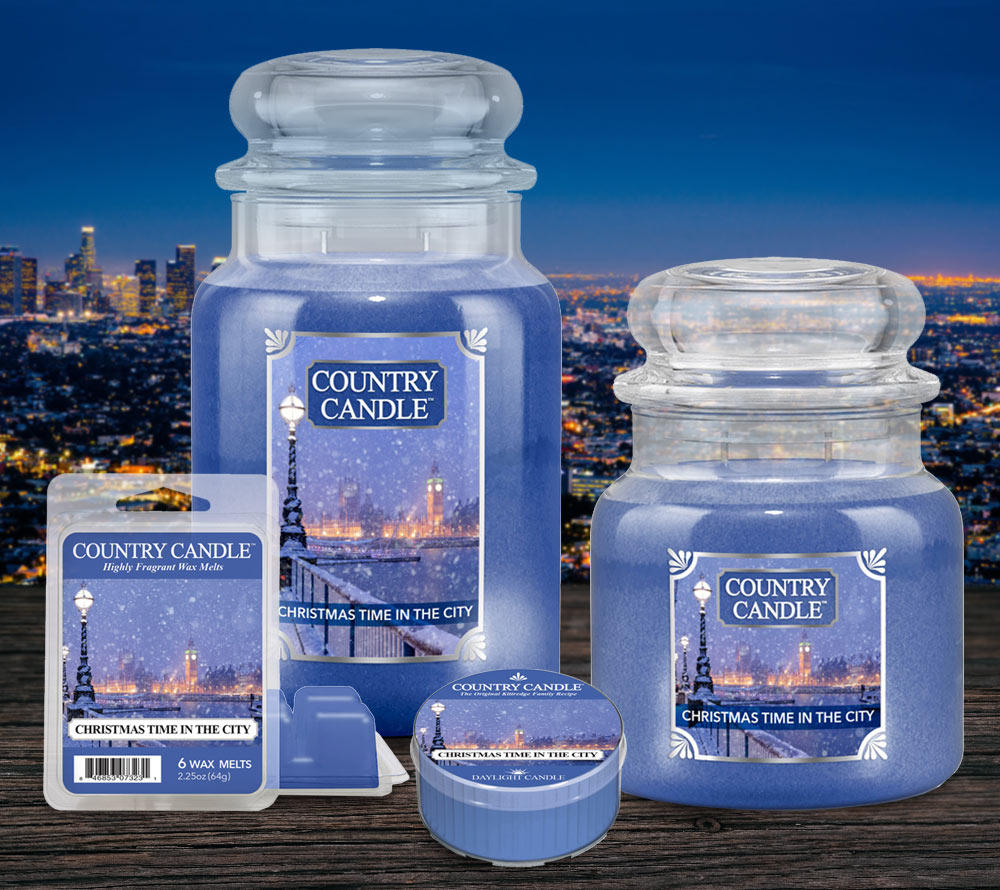 Country Candle Christmas Time in the City Duftkerze – Zimt, Nelken & Zedern für winterliche Stimmung