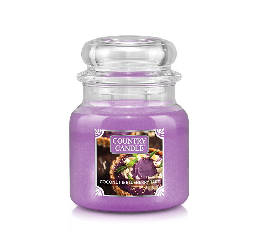 Medium Jar Coconut & Blueberry Tart (16 oz-Glas, 2-Docht) Coconut & Blueberry Tart Duftkerze von Country Candle ♥ Fruchtig süßlicher Duft ♥ Aus der Frühjahrskollektion von Country Candle ♥ Importiert aus den USA » Jetzt bestellen!