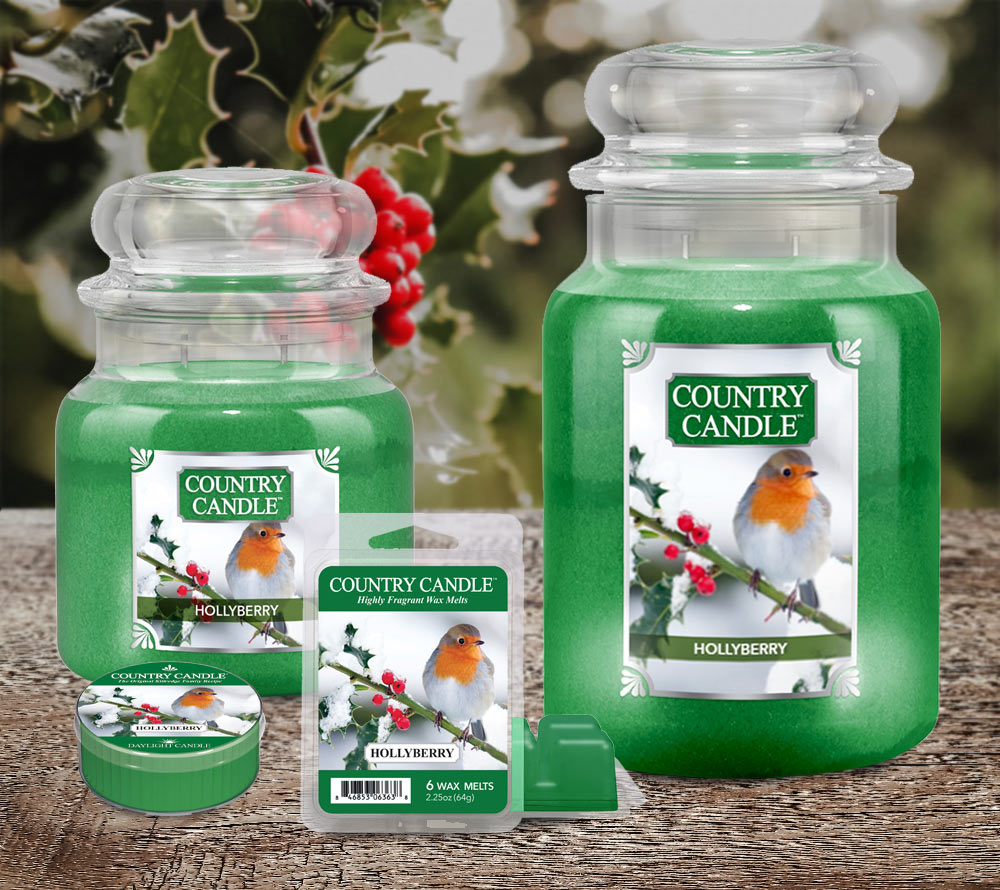 Hollyberry Duftkerze von Country Candle kaufen – Kiefer & Beeren online bestellen