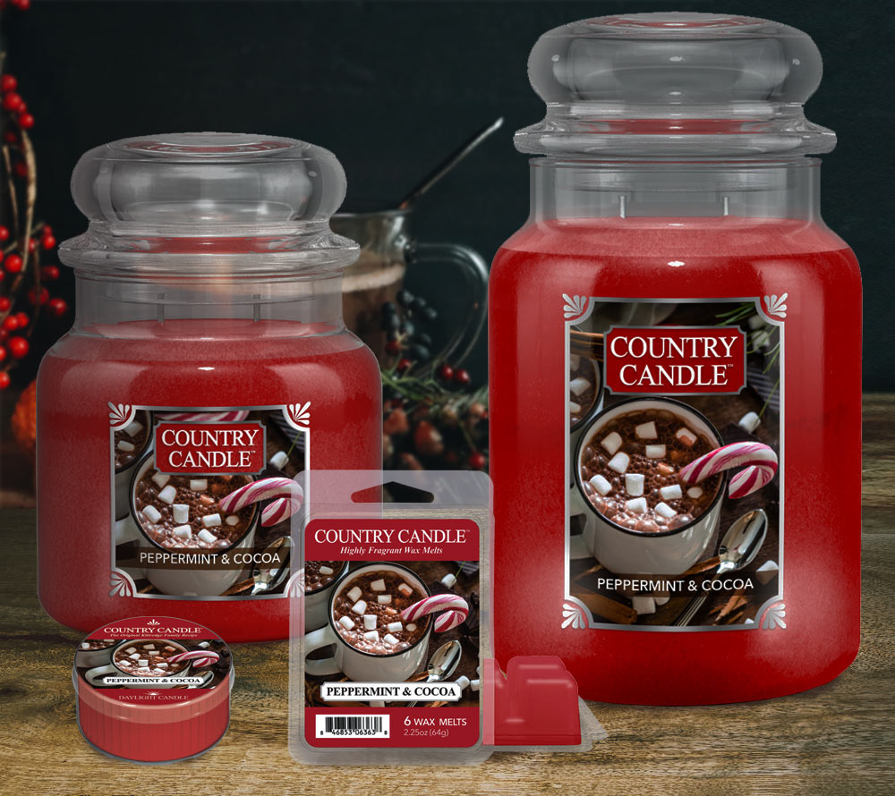 Peppermint & Cocoa Duftkerze – Pfefferminz, Schokolade & Vanille für Winterabende