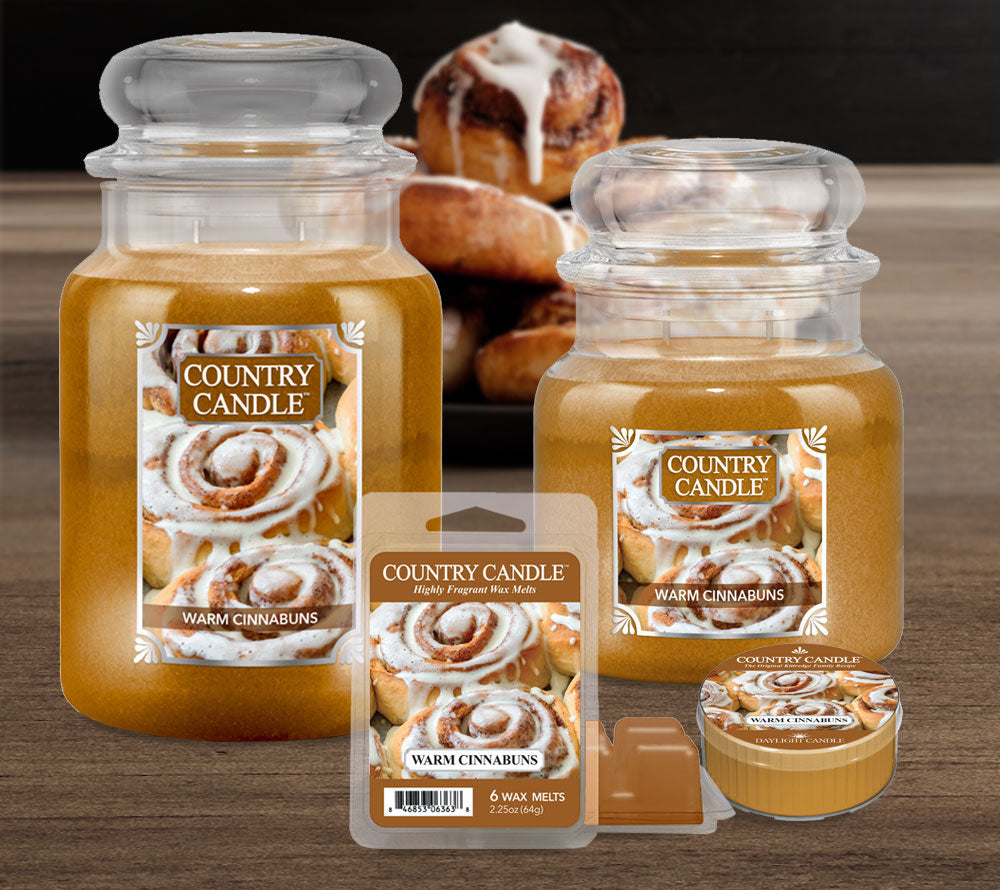 Warm Cinnabuns Duftkerze von Country Candle kaufen – Zimt, Zucker, Muskat & Vanille für Herbstmomente