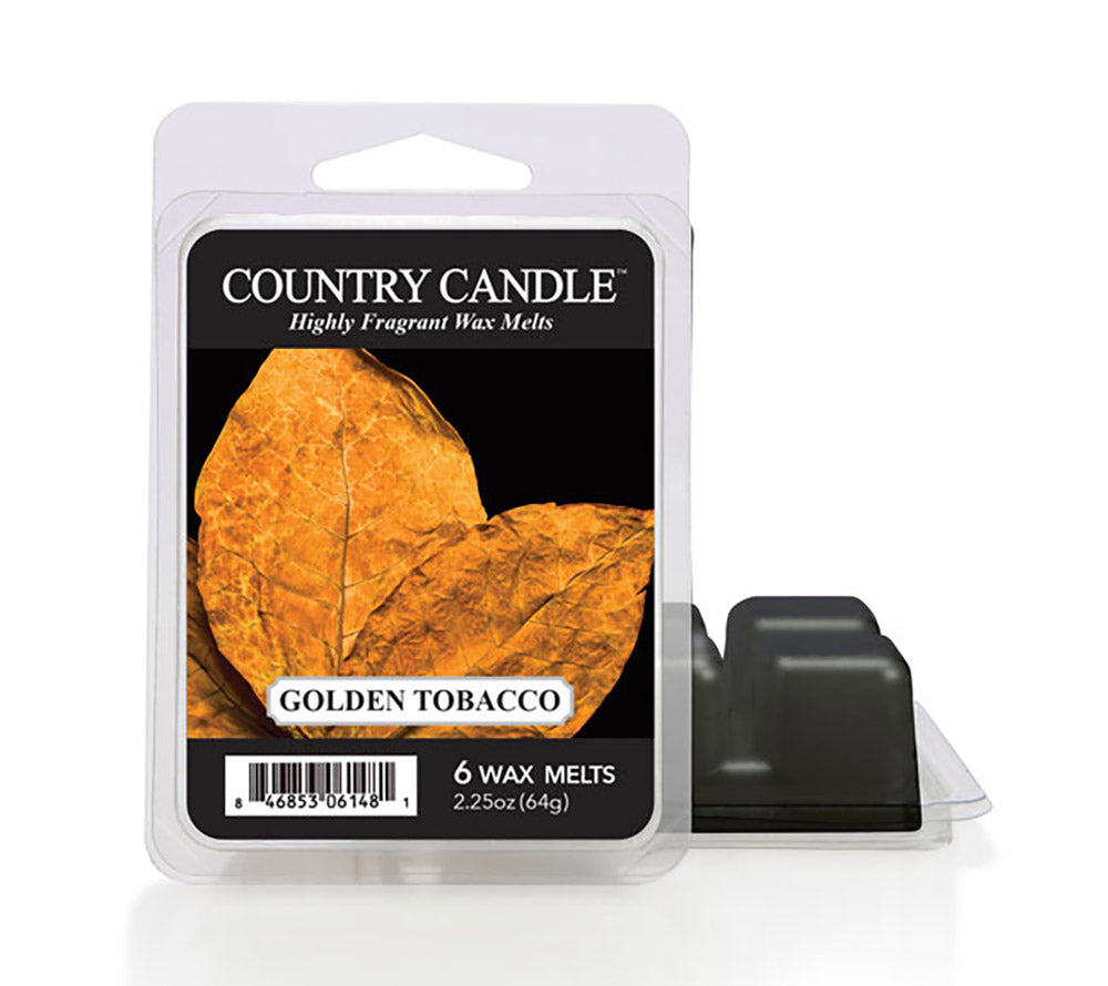 Golden Tobacco Wax Melts kaufen – Warmer Duft nach Zedernholz, Leder & Amber, 6er Pack