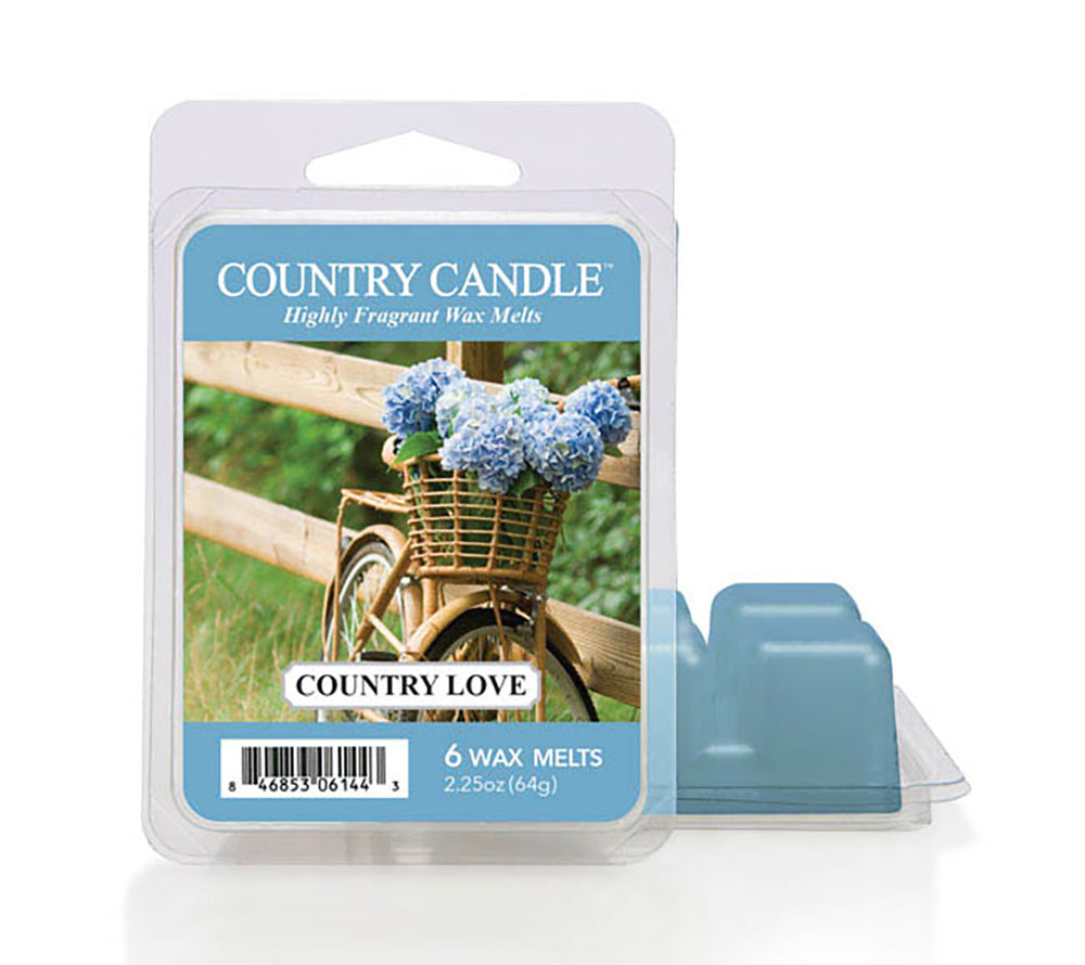 Country Candle Country Love Wax Melts – Frische Moschus-, Rosen- & Kräuternoten für Frühlingsmomente, 6er Pack