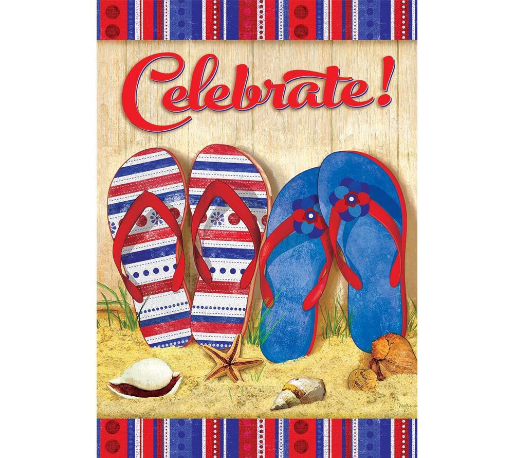 Celebrate Flip Flops Gartenfahne