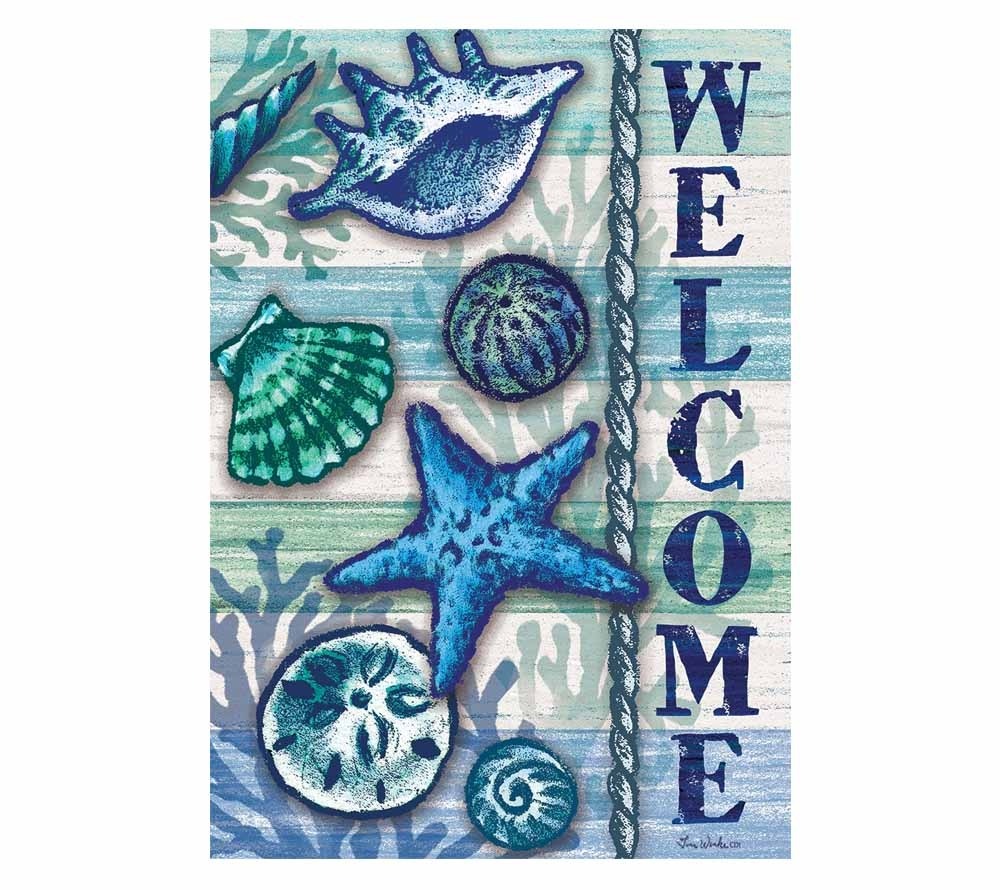 Welcome Shells Gartenfahne