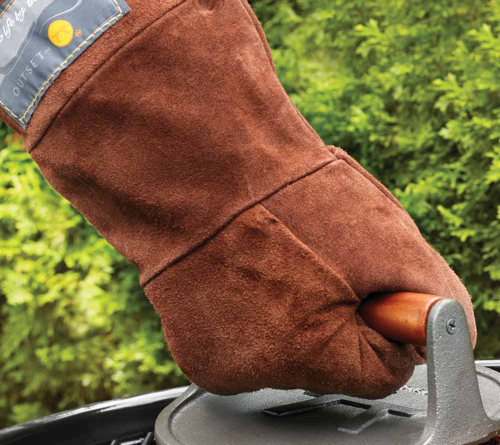 Robuste Lederhandschuhe für Grill & Ofen, Fäustling oder Fingerhandschuhe