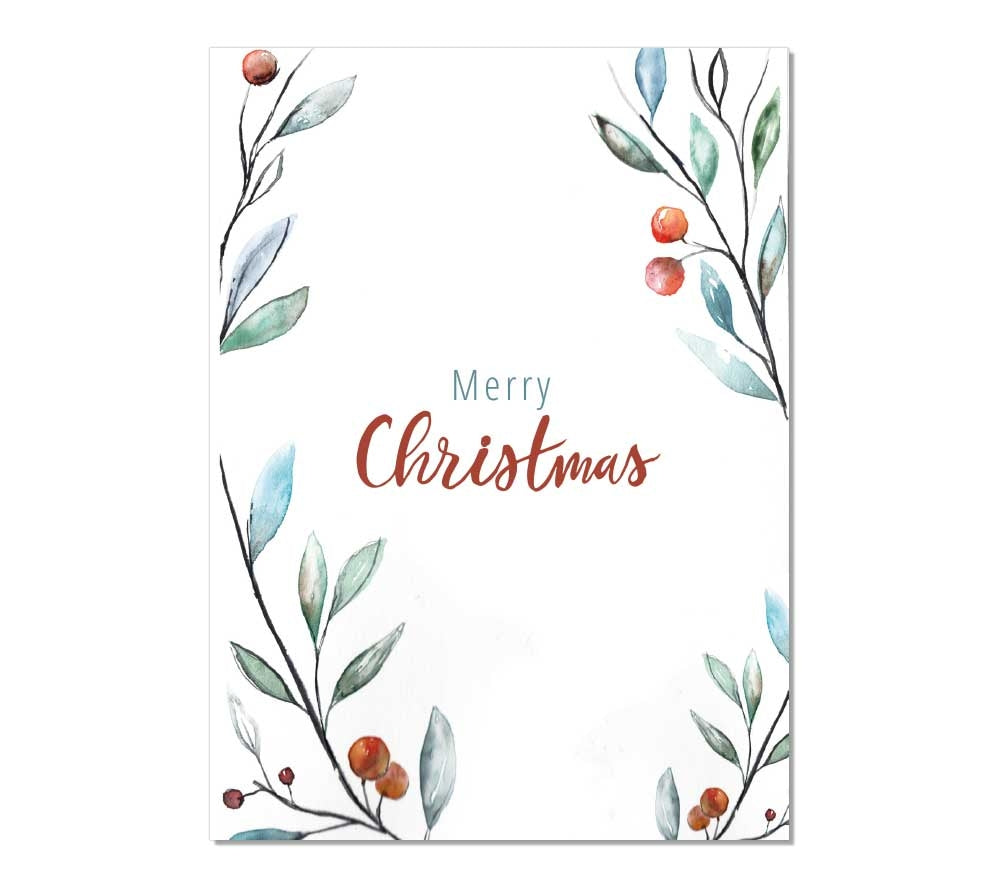 Grußkarte Merry Christmas (Mistletoe)