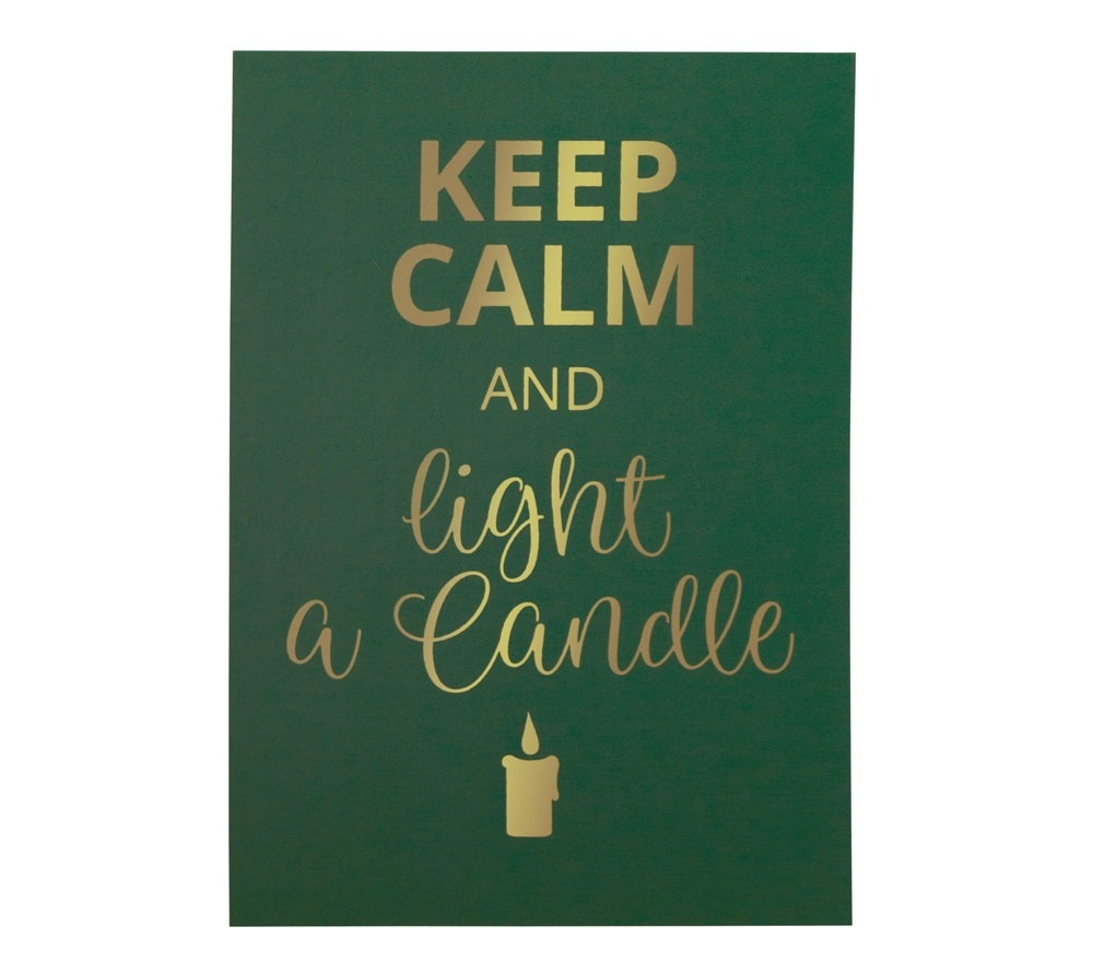 Keep Calm and light a Candle Grußkarte
