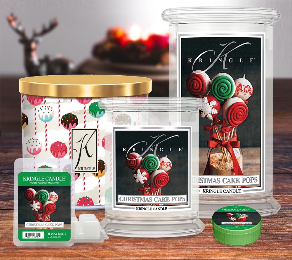 Christmas Cake Pops Duftkerze von Kringle Candle kaufen – Vanille-Kuchen-Duft mit Zitrus & Streuseln