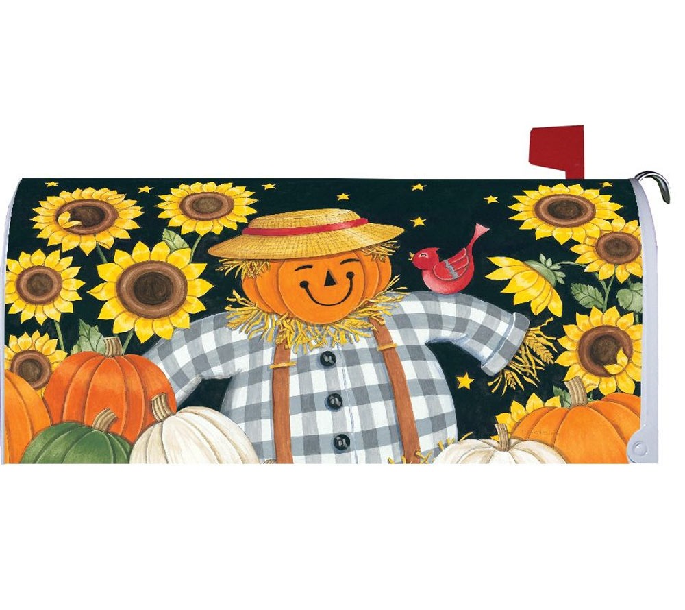Sunflower Scarecrow Mailbox Cover