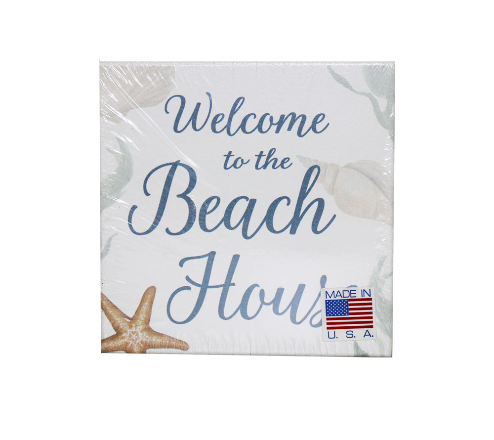 Welcome to the Beach House-Holzschild