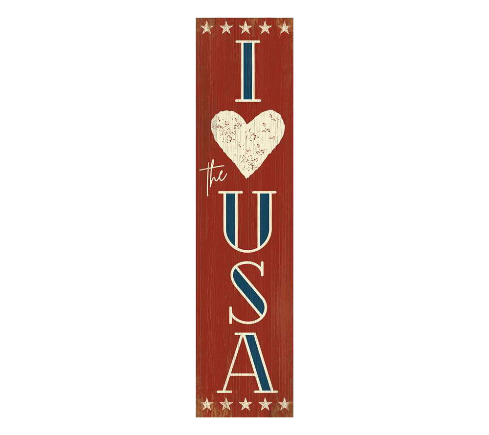 I Love The USA Holzschild