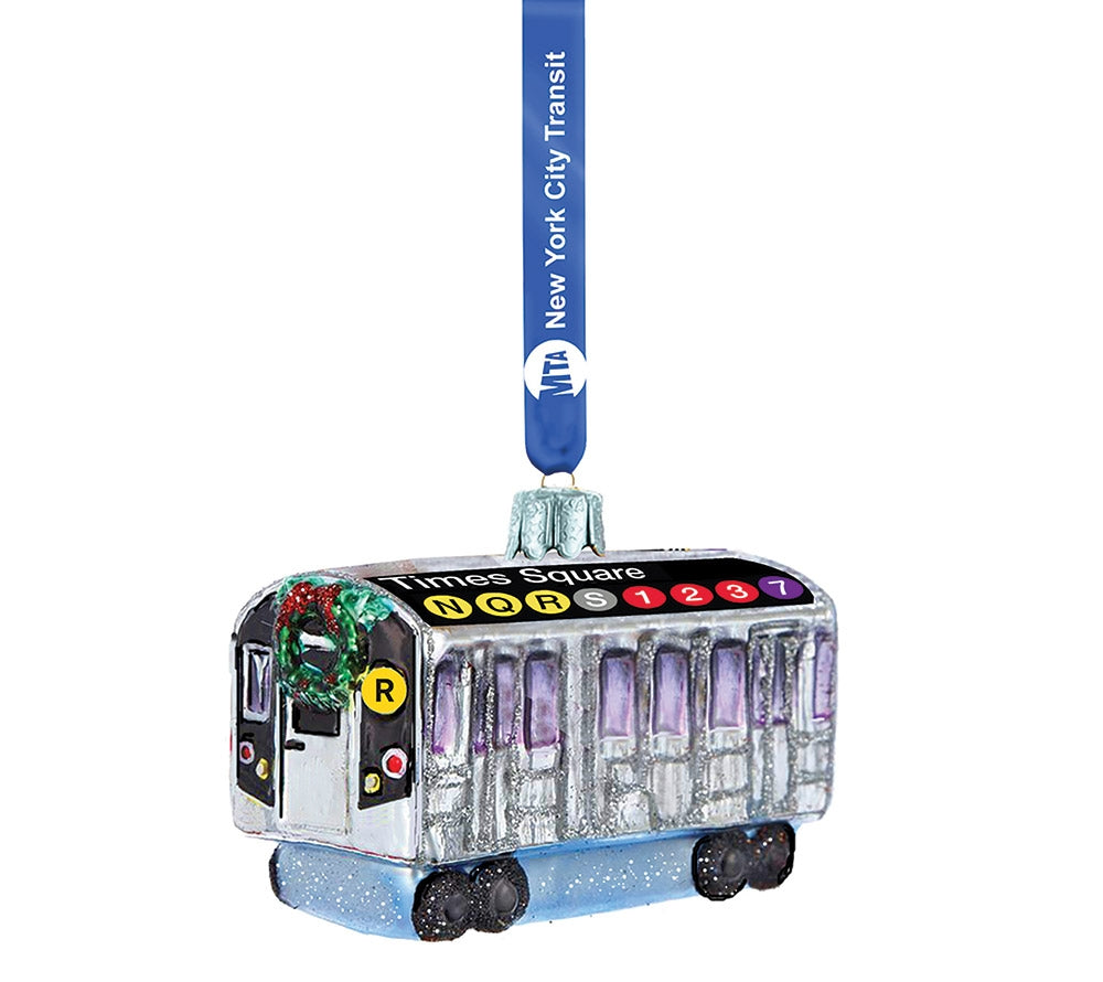 New York MTA Subway Car als Weihnachtsbaumschmuck