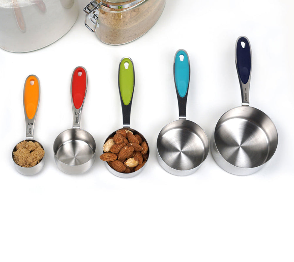 Robustes Messbecher-Set mit farbigen Griffen für Küche & Backen