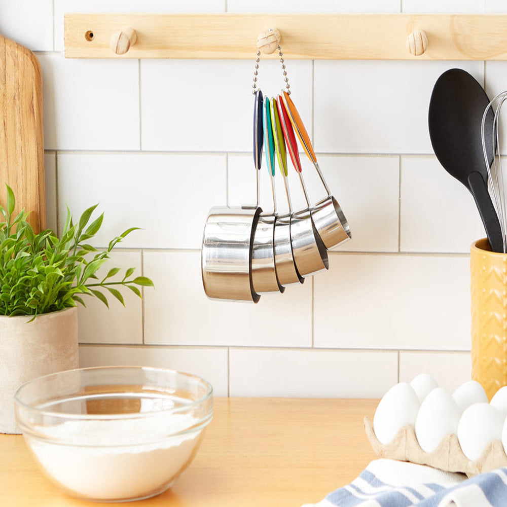 Robustes Messbecher-Set mit farbigen Griffen für Küche & Backen