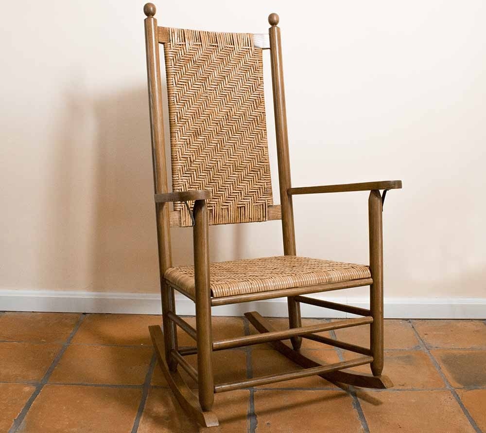 Classic Cane Schaukelstuhl von Troutman online bestellen – Rattan, Medium Oak, traditionell