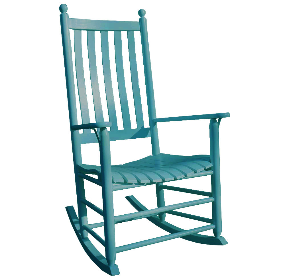 Troutman rocking chair made of turquoise lacquered wood Troutman