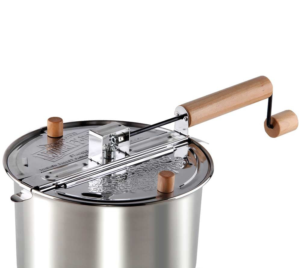 Whirley Pop Popcorn Maschine Stainless Steel American Heritage