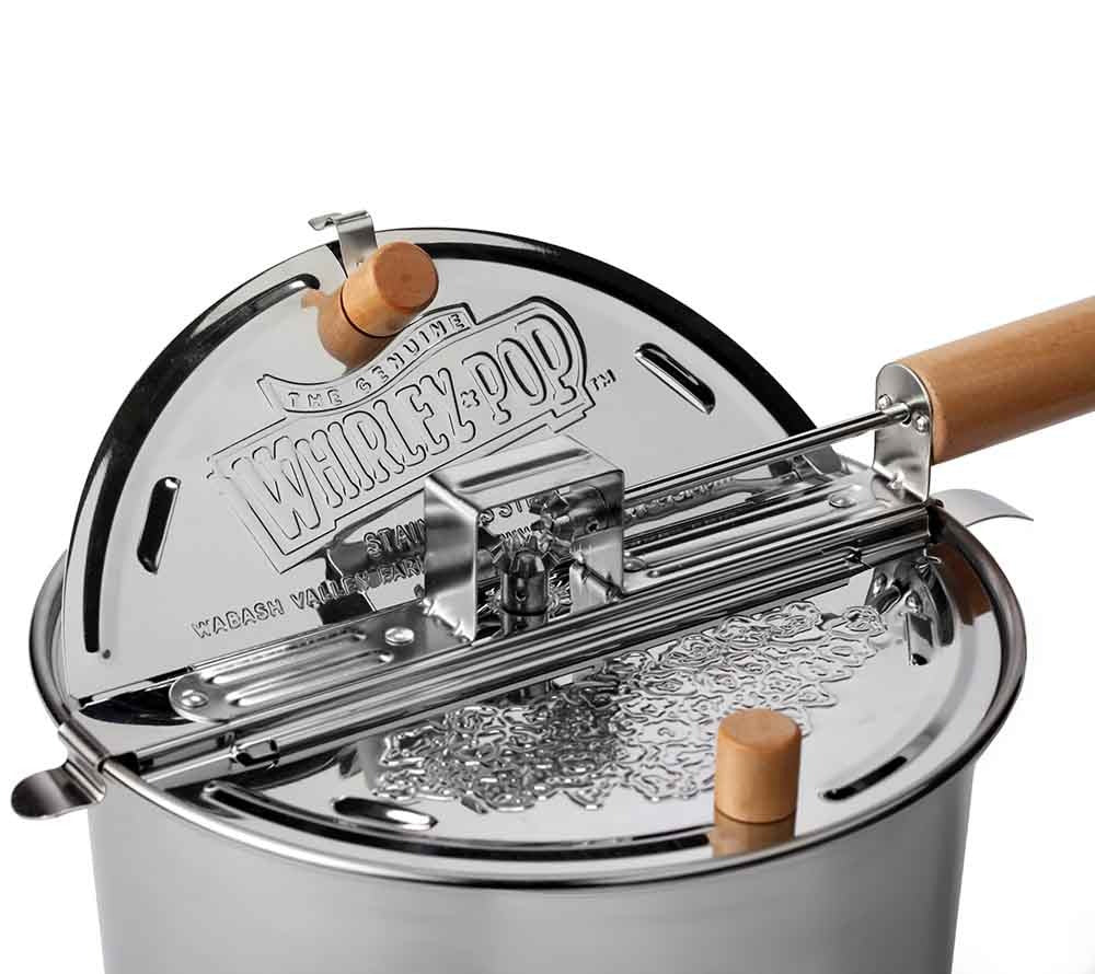 Whirley Pop Popcorn Maschine Stainless Steel American Heritage